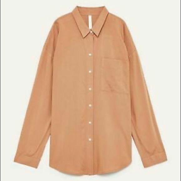 Aritzia Tops - ARITZIA BABATON | Meryl Camel Button Down Shirt